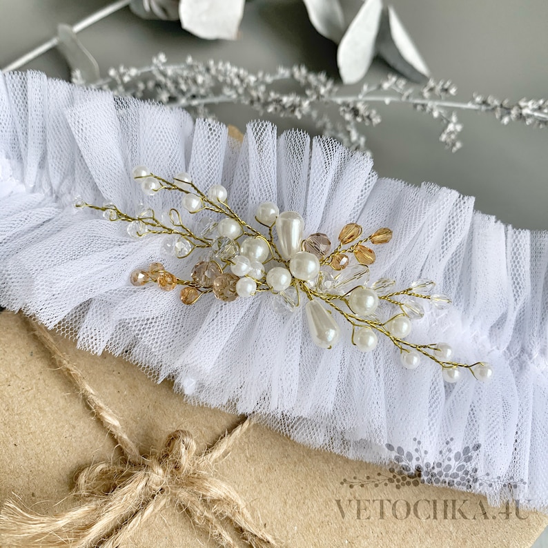Personalized garters for wedding Garter for bride white Bridal tulle garters Bridal shower gift Prom wedding marvel garters