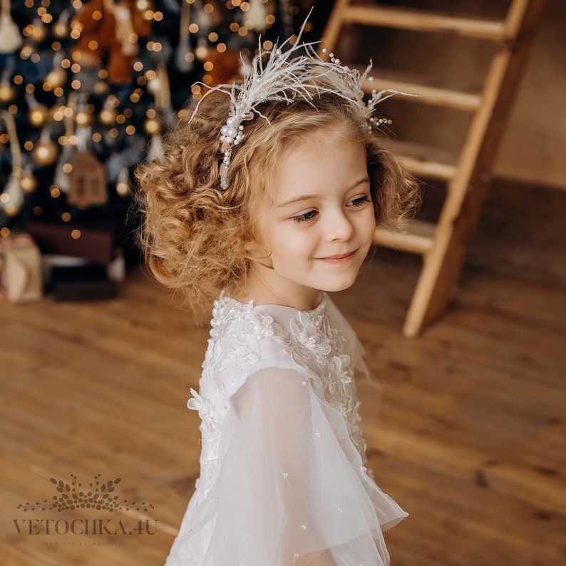 Navy Blue Feather Headband Sky Blue Flapper Baby Headpiece Etsy