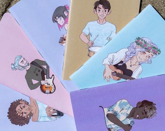 Cuadernos de notas con páginas en blanco de House Band (paquete de 6)
