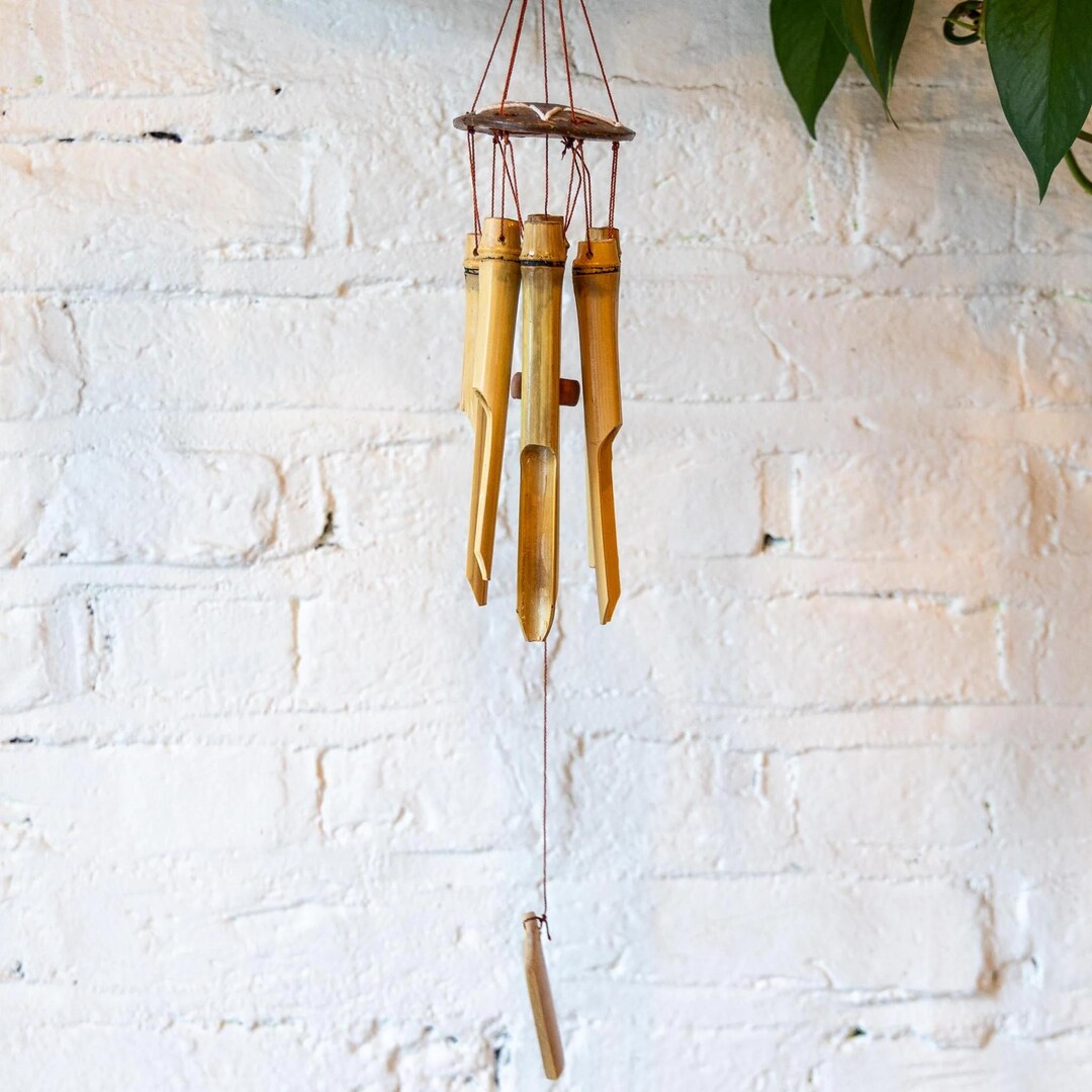 竹製ココナッツウィンドチャイム - ミニ - Etsy 日本