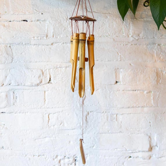 竹製ココナッツウィンドチャイム - ミニ - Etsy 日本