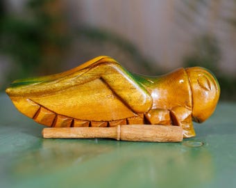 Wood Cricket Guiro Musical Percussion Instrument