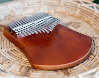 Kalimba de madera plana de 17 teclas, piano de pulgar