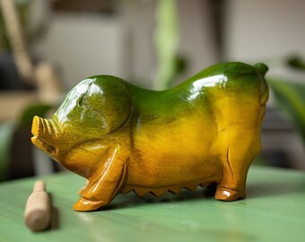 Wood Pig Guiro Hand Percussion Instrument