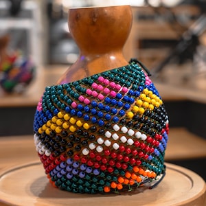 Beaded gourd shaker - Etsy 日本