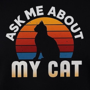 Retro Cat Vibes T-Shirt – Funny Cat Lover Top Unisex Vintage Graphic Gift for Cat Parents Soft Cotton, Casual Feline Apparel, 90s Style Cozy