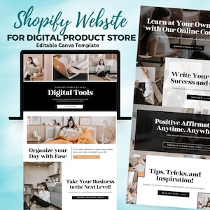 Shopify Website Templates, High Converting Design for Online Stores, No Code Needed, Digital Products