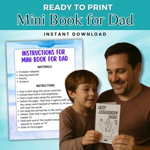 Kids&#39; DIY Memory Album Printable Father&#39;s Day Gift for Dad – Personalized Keepsake & Perfect Dad Present