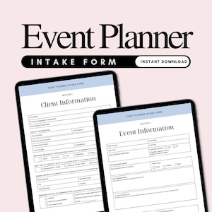 Veranstaltungsplaner-Formular für die Ausrichtung erfolgreicher Veranstaltungen und Organisation | Optimieren Sie den Ereignisplanungsprozess | Ganz einfach anpassbar