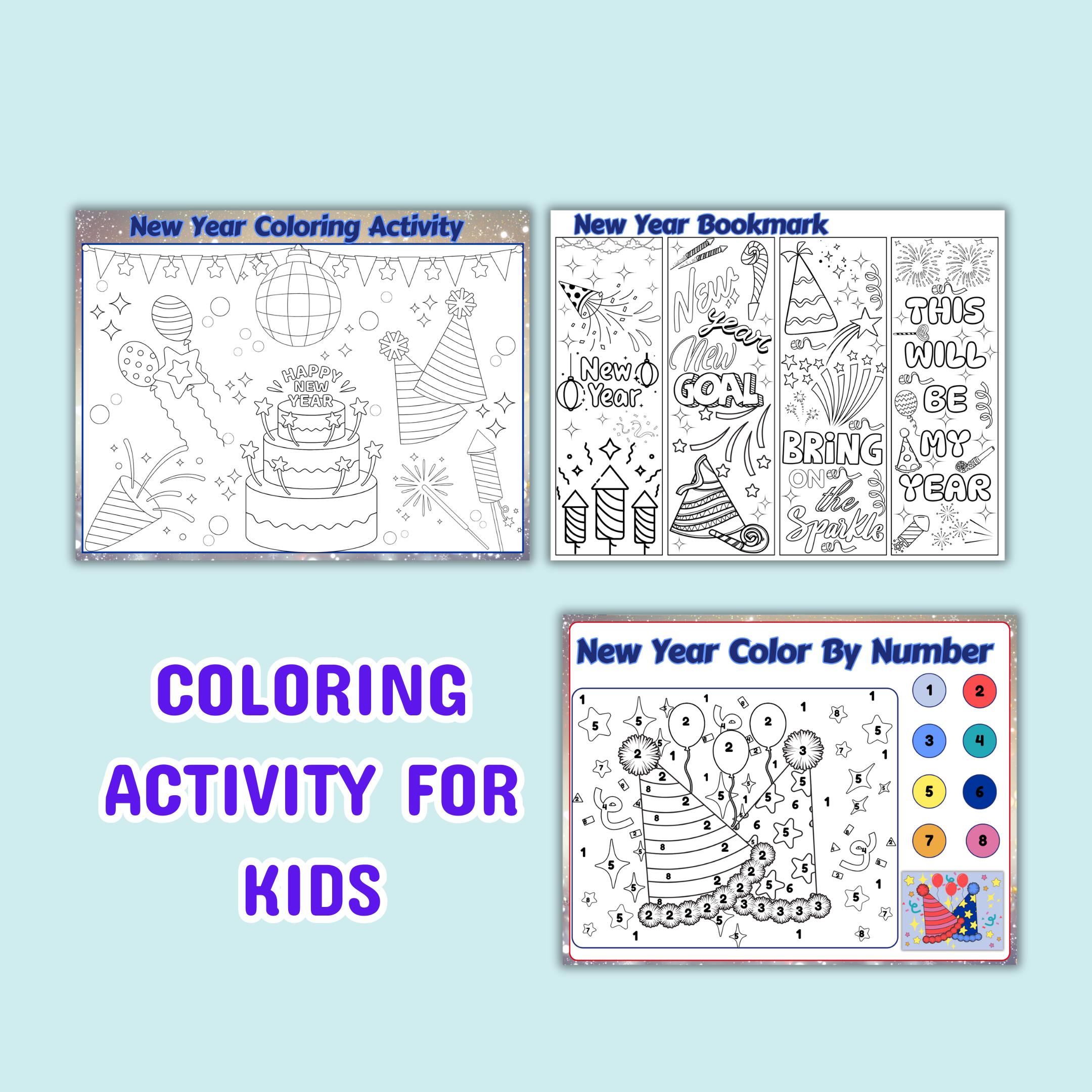New Year Kids Craft Bundle Printable - Etsy