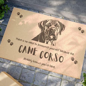 Cane Corso Doormat Perfect Custom Gift for Italian Mastiff Lovers and HomeownersPersonalized Pet Gift for Cane Corso Parents