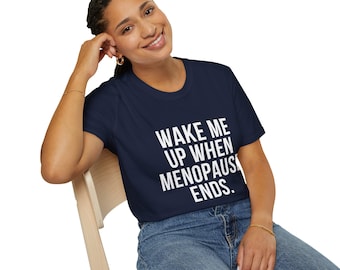 Funny Blue Menopause Shirt Sarcastic Midlife Humor Graphic Tee