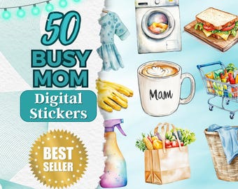 Beschäftigt Mom Aufkleber berufstätige Mütter Planer Terminplaner Organisieren Journaling Digitaler Download