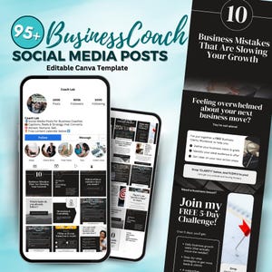 Bundel voor coaching social media Canva-ontwerpsjablonen Digitale marketing