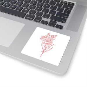 Bellissimi adesivi per il mese di compleanno, decorazioni personalizzate per laptop, etichette personalizzate: attacca, stacca, ripeti