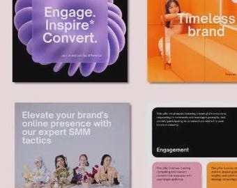 Modelos de postagens para mídias sociais, designs do Canva para agências digitais, download instantâneo.
