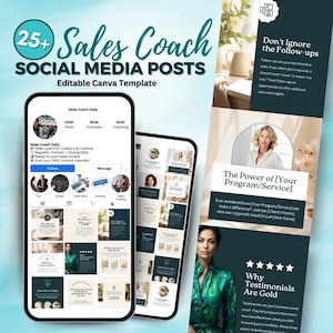 Coaching von Social Media Posts & bearbeitbare Canva Vorlagen für Motivation, Testimonials, Angebote und Inhaltserstellung