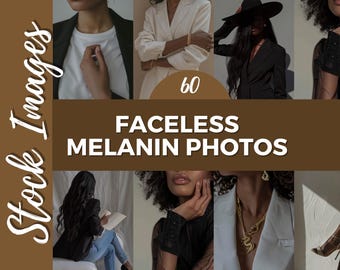 Melanin Stockfoton Svarta kvinnor Ansiktslösa bilder Canva Design Redigerbara Mallar