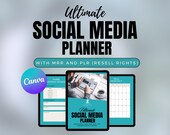 Social Media Content Calendar Template Planner for Instagram Facebook Pinterest and TikTok