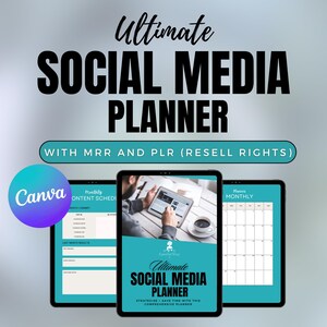 Social Media Content Calendar Template Planner for Instagram Facebook Pinterest and TikTok