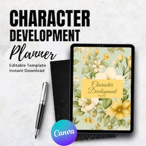 Character Development Workbook: Essential Writing Tools for Backstory & Arc Creation – Digital Download for Writers