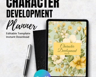 Character Development Workbook: Essential Writing Tools for Backstory & Arc Creation – Digital Download for Writers