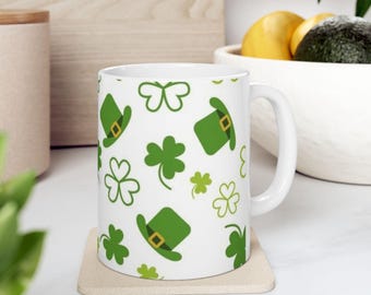 Celebrate St. Patrick's Day in Style with this Shamrock Mug - Perfect Gift Idea | 11oz & 15oz