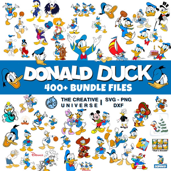 Donald duck Svg bundle ,Cricut, png , dxf