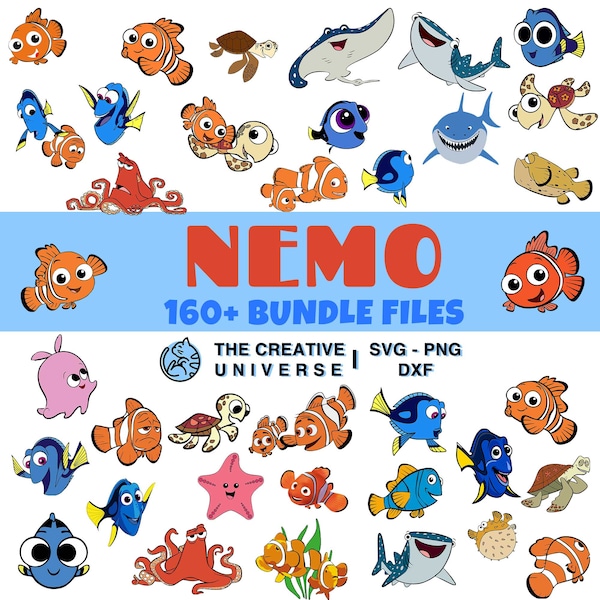 Finding Nemo Svg ,Cricut , png , dxf