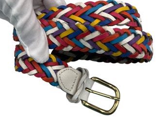 Vintage Rainbow Braided Cord & Vinyl Women display picture 1