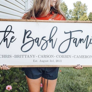 Family Name Sign, Last Name Sign, Family Established Wood Sign, Wedding Gift, Anniversary Gift, Personalized Gift, Gifts for Her,Mothers Day