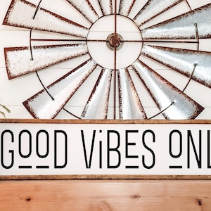 Good Vibes Only Wood Sign, Framed Wooden Signs, Porch Sign, Patio Sign, Inspiration Wall Decor, Wall Art, Housewarming Gift, Gift For Her