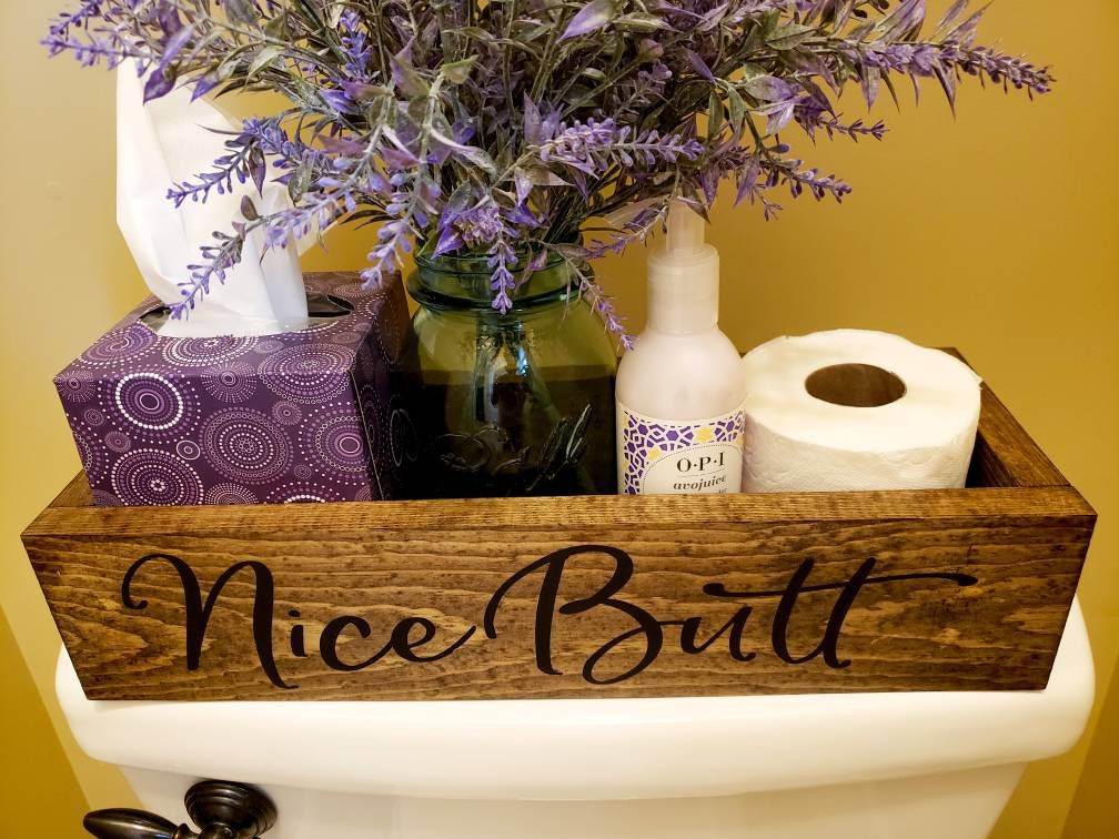 Hello Sweet Cheeks Box Bathroom Wood Box Toilet Paper Etsy