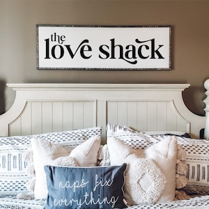 Bedroom Sign, Love Shack Sign, Sign for Above Bed, Master Bedroom Sign, Farmhouse Sign, Anniversary Gift, Gift For Her,The Love Shack,B-52&#39;s