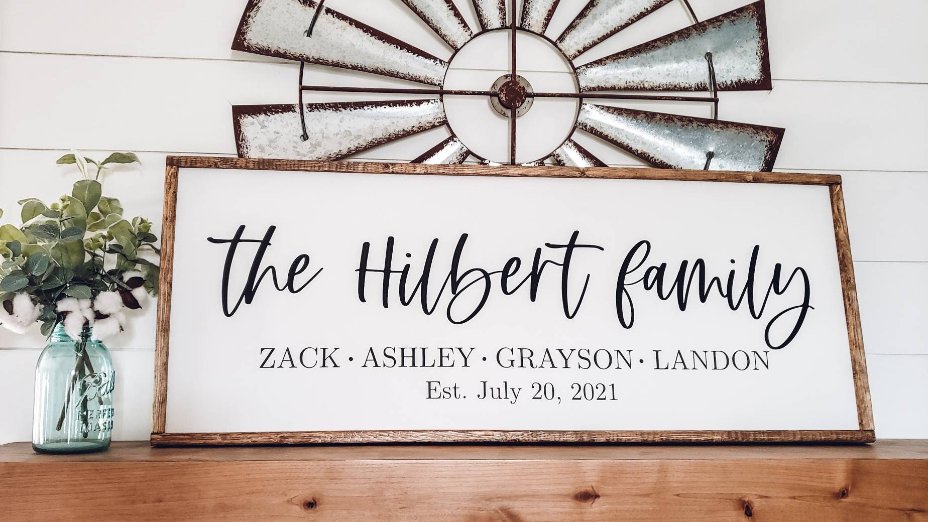 Last Name Sign Family Established Sign Family Name Sign | Etsy