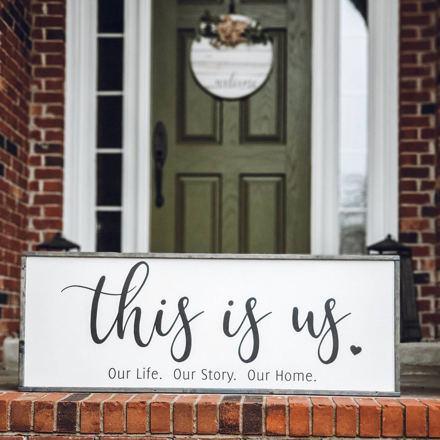 This is Us Wood Sign Our Life Our Story Our Home Framed Wood Etsy