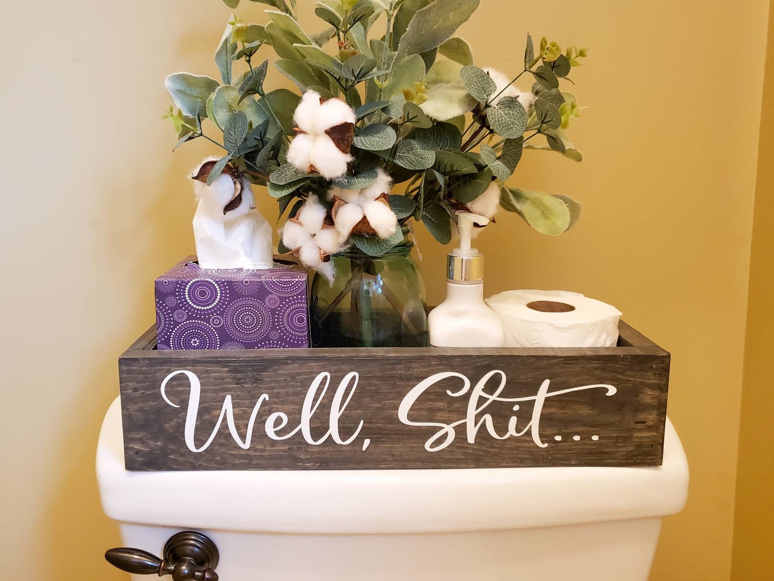 Bathroom Toilet Storage Box Bathroom Caddy Toilet Paper Etsy