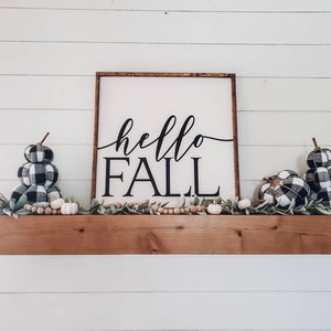 Hello Fall Sign, Wood Sign, Fall Sign, Hello Fall, Fall Decor, Autumn ...