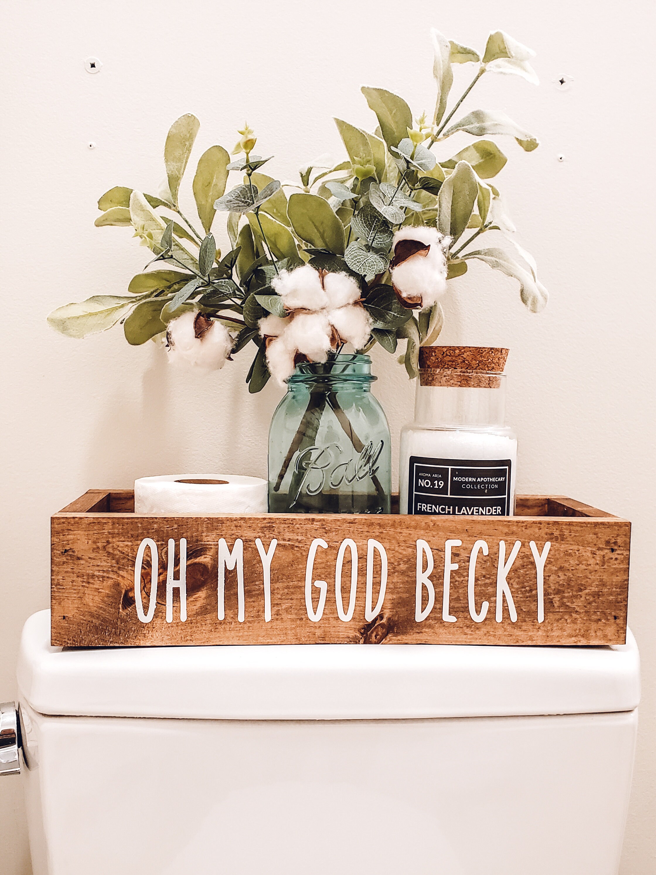 Bottoms Up Bathroom Box Farmhouse Bathroom Wood Box Toilet Etsy