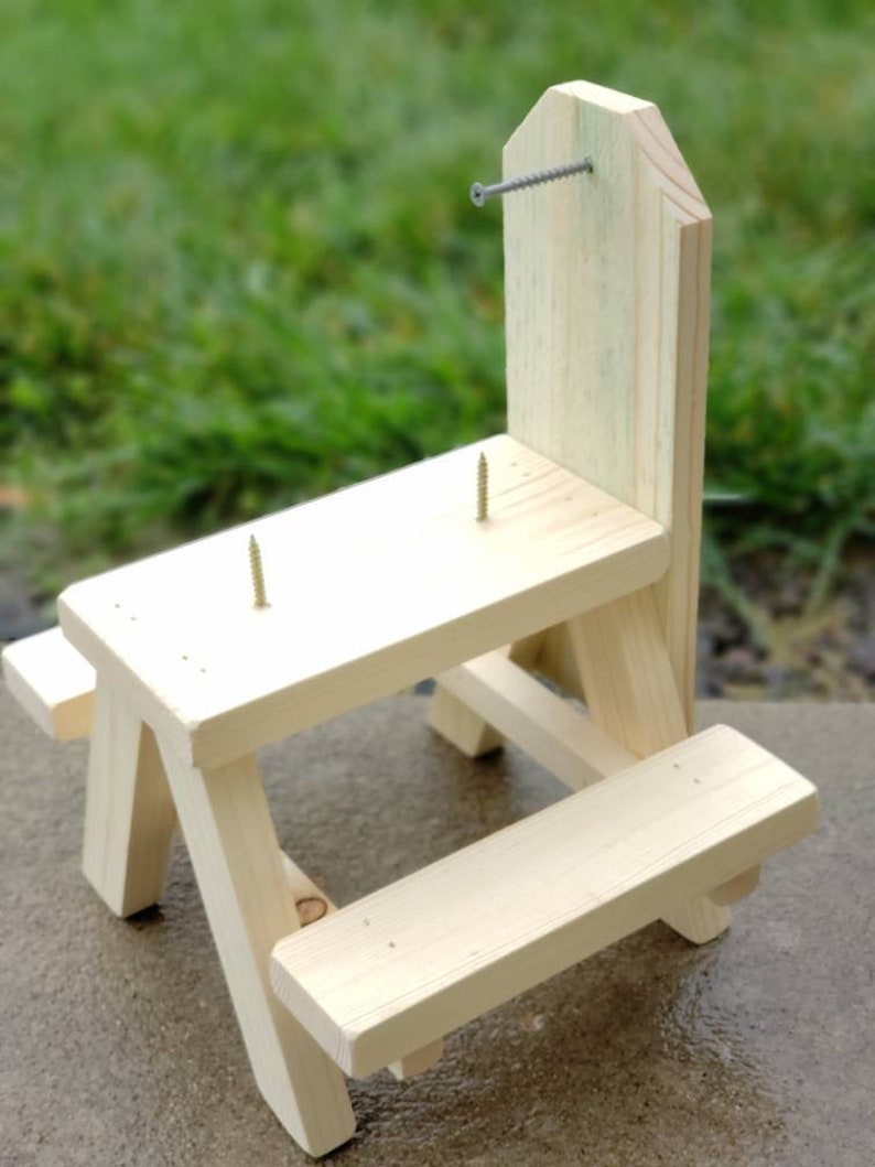 Squirrel Picnic Table Squirrel Feeder Mini Picnic Table Etsy