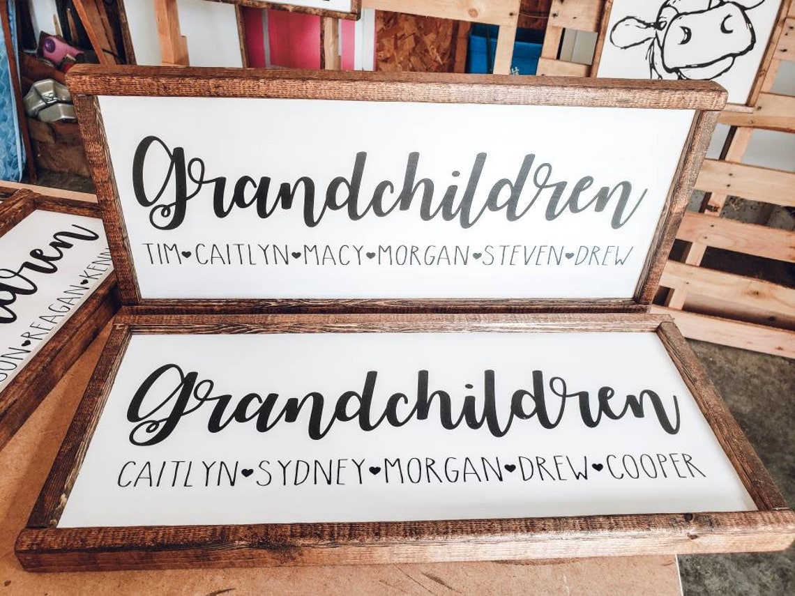 Les grands-parents nomment le signe les noms de - Etsy France