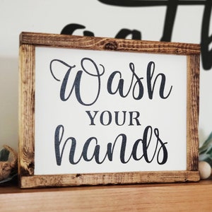 Wash Your Hands Sign, Bathroom Sign, Farmhouse Sign, Wood Sign, Funny Bathroom Sign, Bathroom Decor, Farmhouse Bathroom, Kids Bathroom Decor