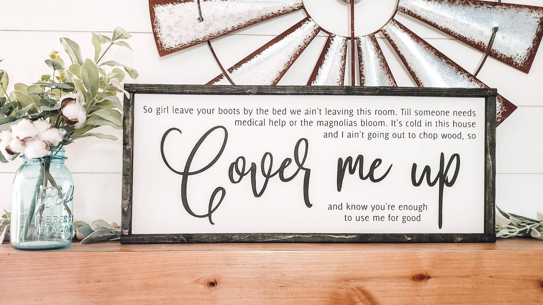 Wallen Lyrics Sign Cover me Up Wood Sign Framed Wood Etsy