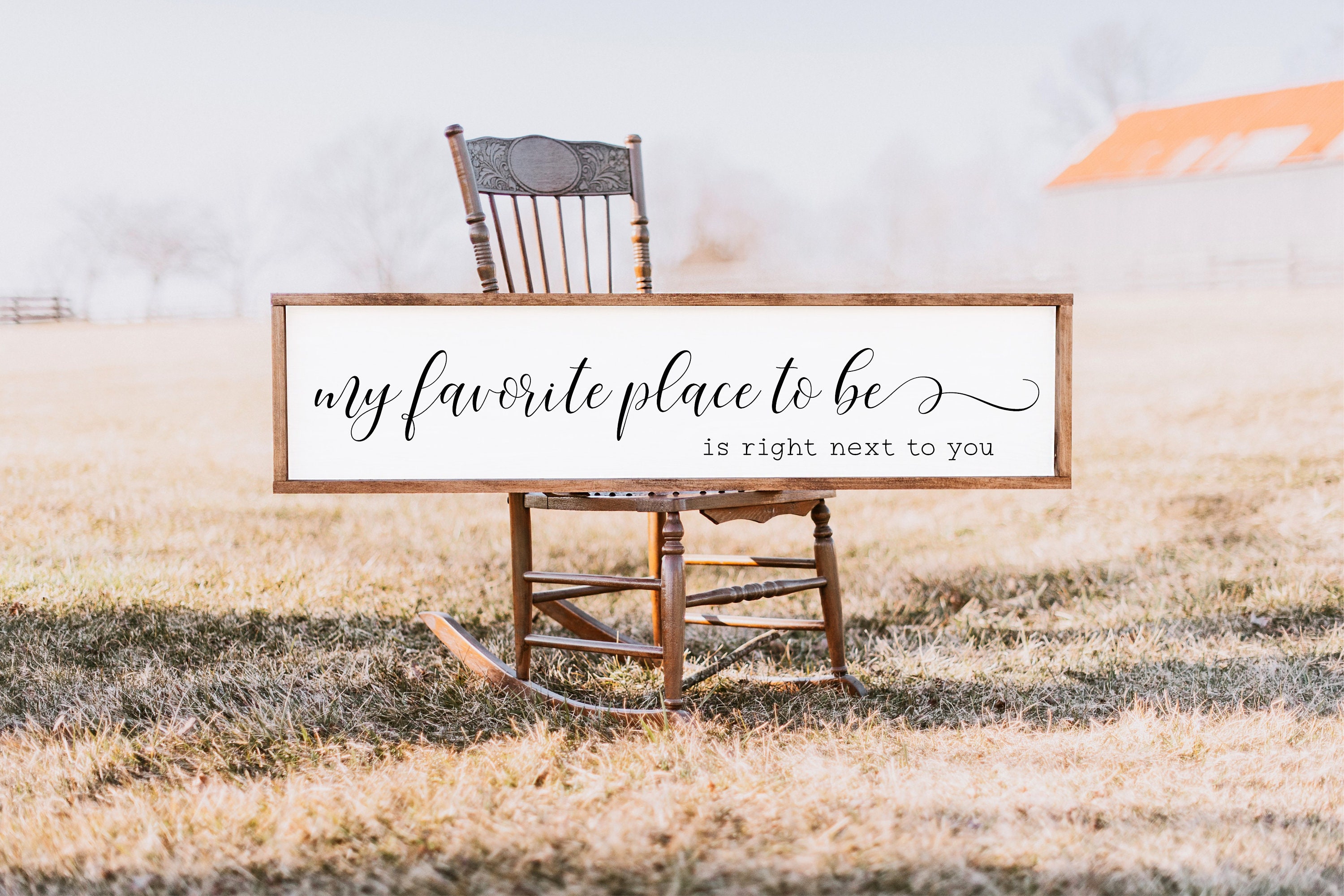 My Favorite Place to Be Sign Wood Sign Family Room Sign Etsy