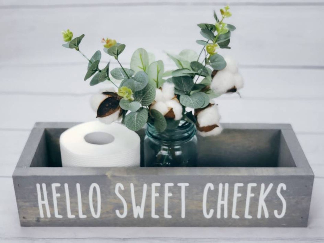 Hello Sweet Cheeks Box Toilet Tank Box Bathroom Box Etsy