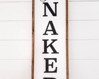 Get Naked Bathroom Sign Tall Skinny Wood Sign Funny Farmhouse Bathroom Decor Vertical Framed Rustic Bath Wall Art