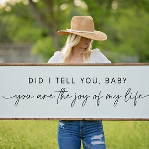 Joy of My Life Wood Sign, Master Bedroom Sign, Above Bed Wall Decor, Wedding Gift, Bedroom Wall Art, Anniversary Gift