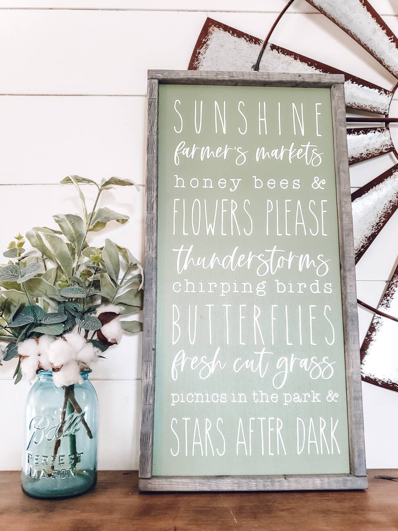 Spring Sign, Spring Favorite Things Sign, Spring Words List Sign ...