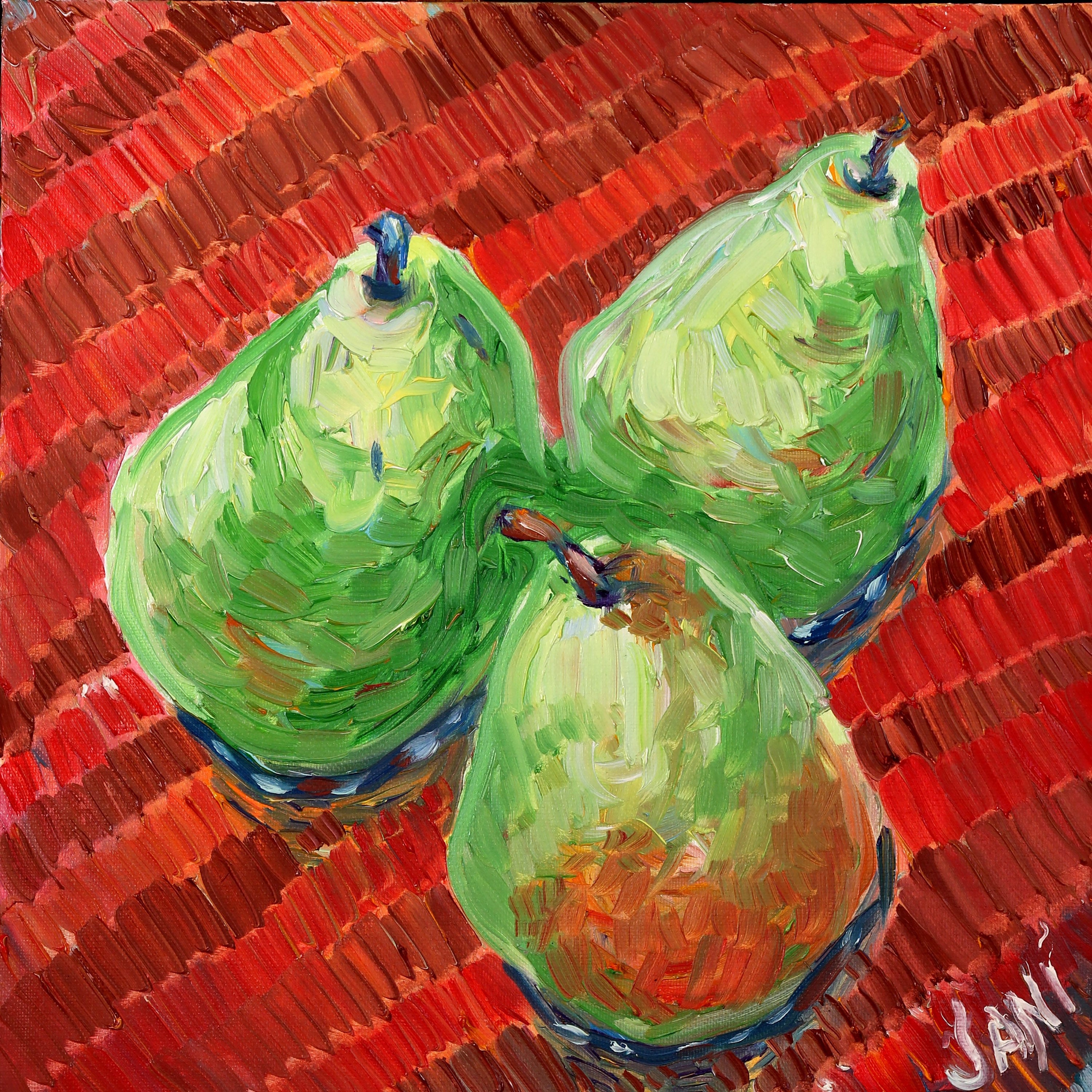 Pears original painting Etsy