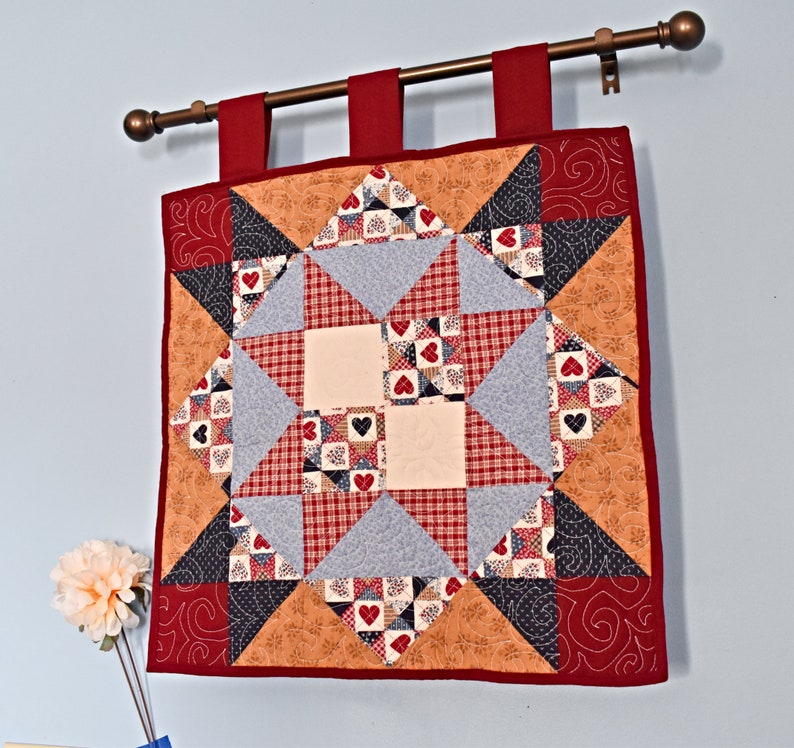 Country Hearts Quilted Wall Hanging